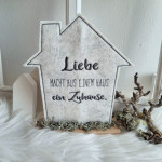 Stickdatei ITH - Stecker Haus "Liebe macht aus einem Haus ein Zuhause."